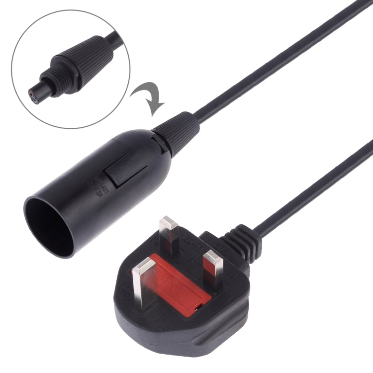 E14 Wire Cap Lamp Holder Chandelier Power Socket with 1.8m Extension Cable, Big UK Plug