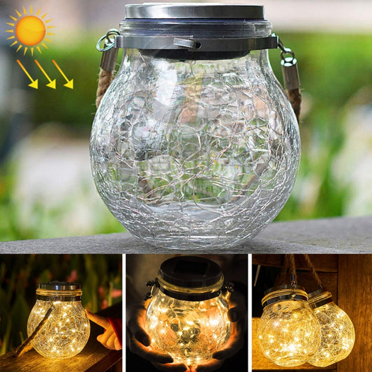 Solar Energy Glass Bottle Pendent Lamp IP55 Waterproof Outdoor Garden Decoration Light