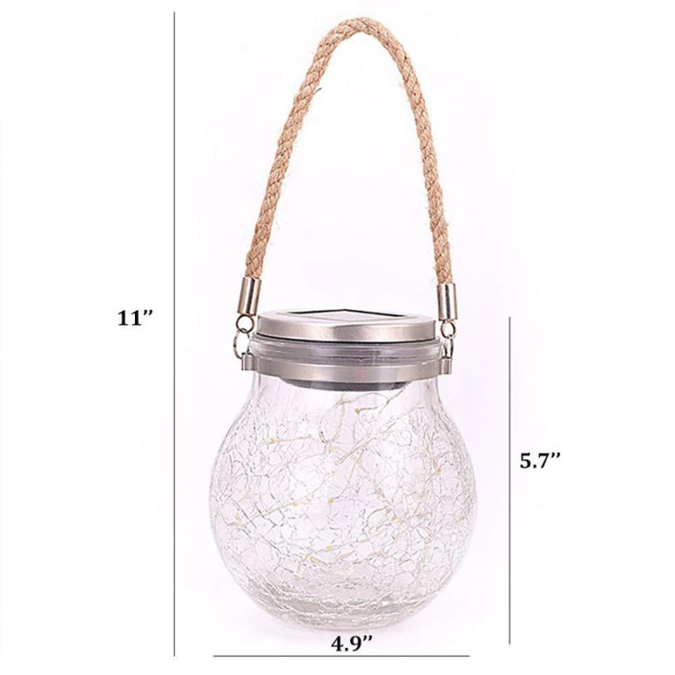 Solar Energy Glass Bottle Pendent Lamp IP55 Waterproof Outdoor Garden Decoration Light
