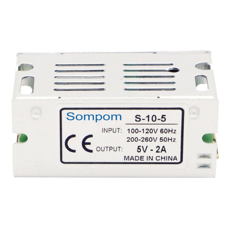 SOMPOM S-10-5 10W 5V 2A Switching Driver LED Light Strip Display Screen Lighting Monitor Power Supply