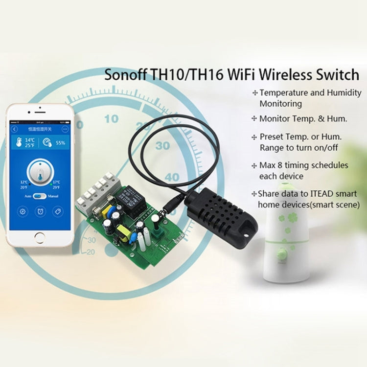 Sonoff TH-1 Temperature and Humidity Sensor for Sonoff TH10/TH16 WiFi Smart Switch