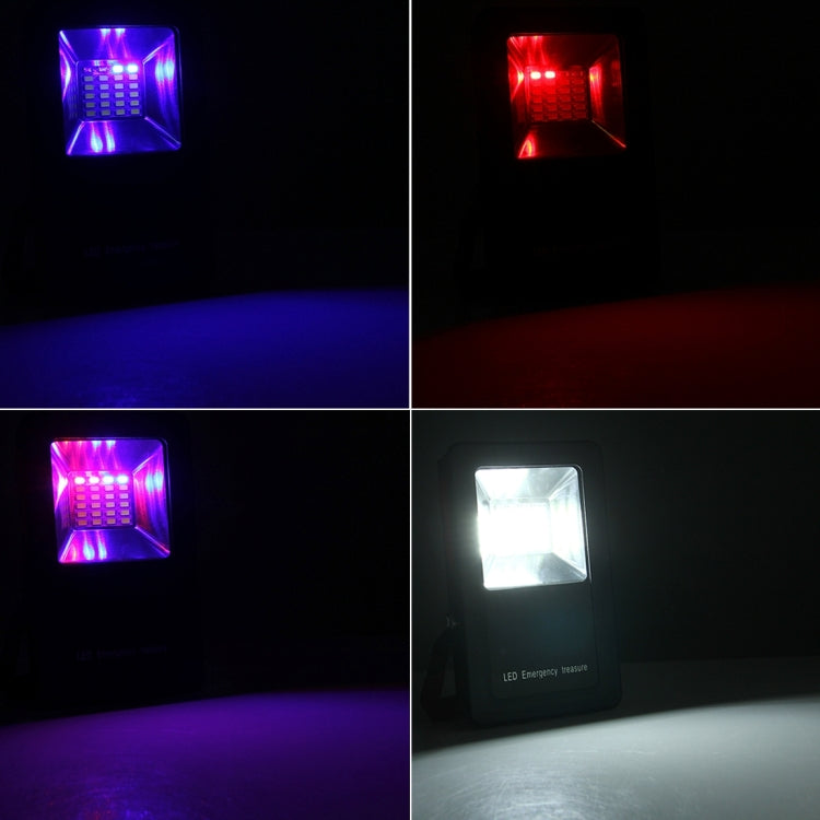 24 LEDs SMD5730 2400LM 6000-6500K Red and Blue Light Flashing Warning Lights Portable with Holder