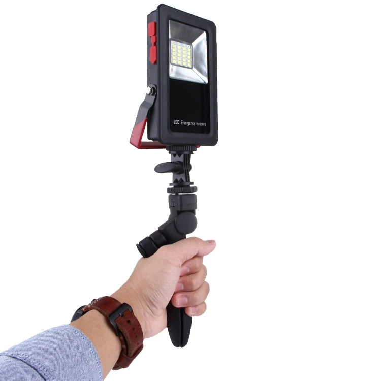 24 LEDs SMD5730 2400LM 6000-6500K Red and Blue Light Flashing Warning Lights Portable with Holder