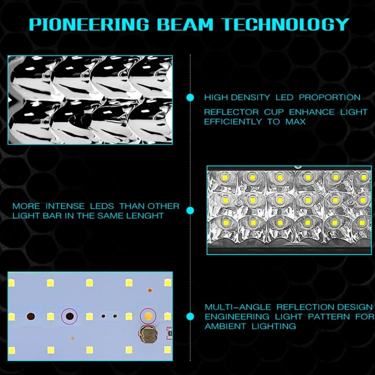 7 inch 18W 1800LM 3 Row LED Strip Light Working Refit Off-road Vehicle Lamp Roof Strip Light