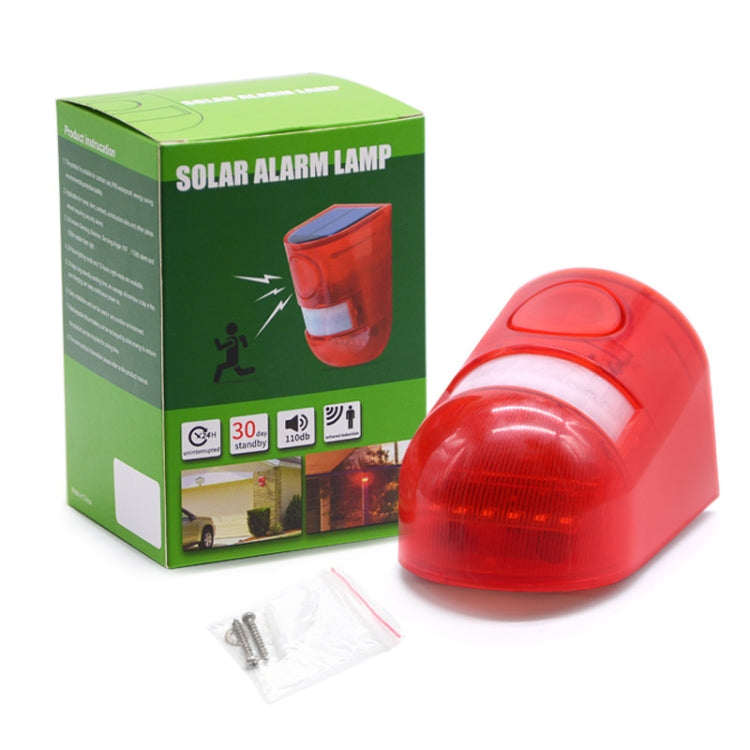 Solar Powered Sound-light Alarm Warning Light IP65 Waterproof 110 dB Burglar Alarm