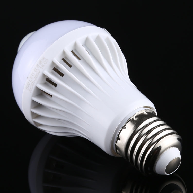 E27 5W 12 LEDs SMD 5730 300LM Infrared Motion Sensor LED Light Bulb, Sensor Distance: 4-6m, AC 220V