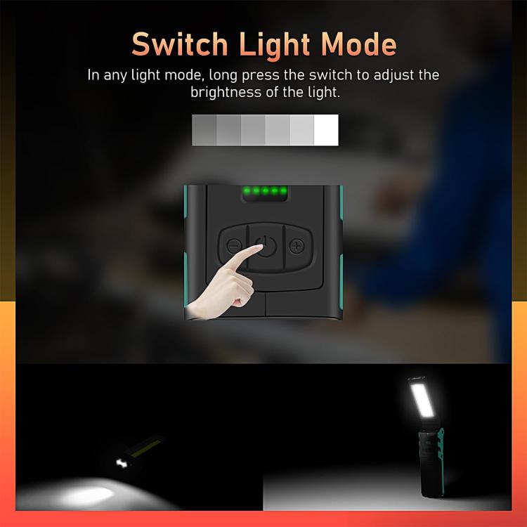 ES106 IP44 Waterproof COB Work Light USB Rechargeable Emergency Flashlight