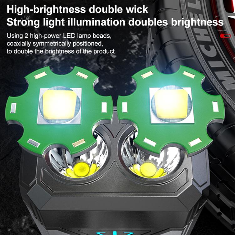 KXK-886 IP44 Waterproof Work Light 3 Color Temperature COB Emergency Flashlight