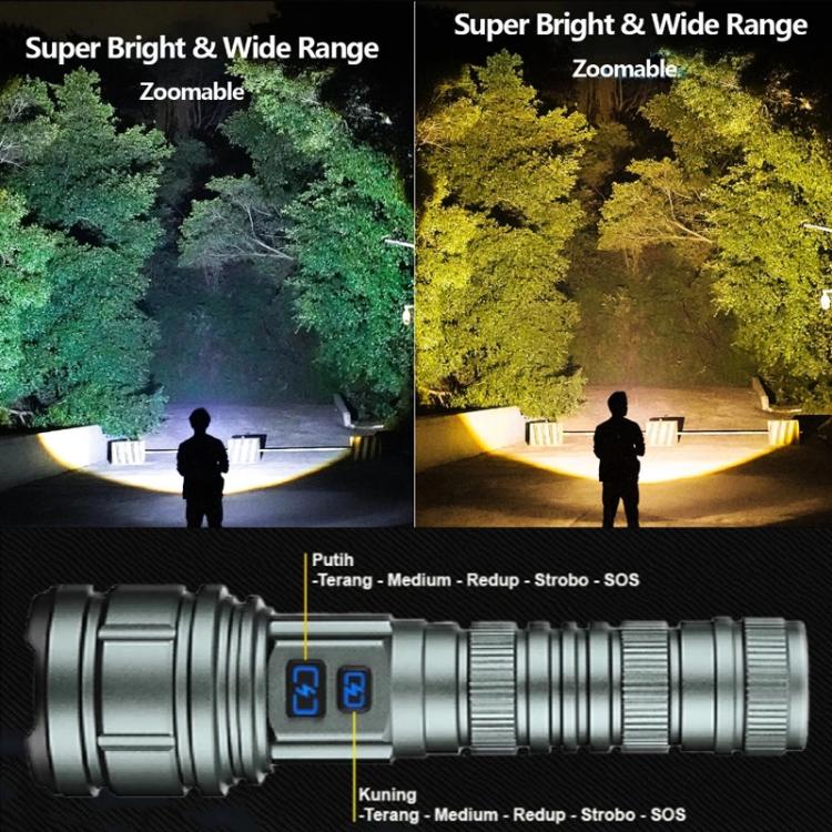 G62 20W White Laser Wick Telescopic Zoom LED Flashlight