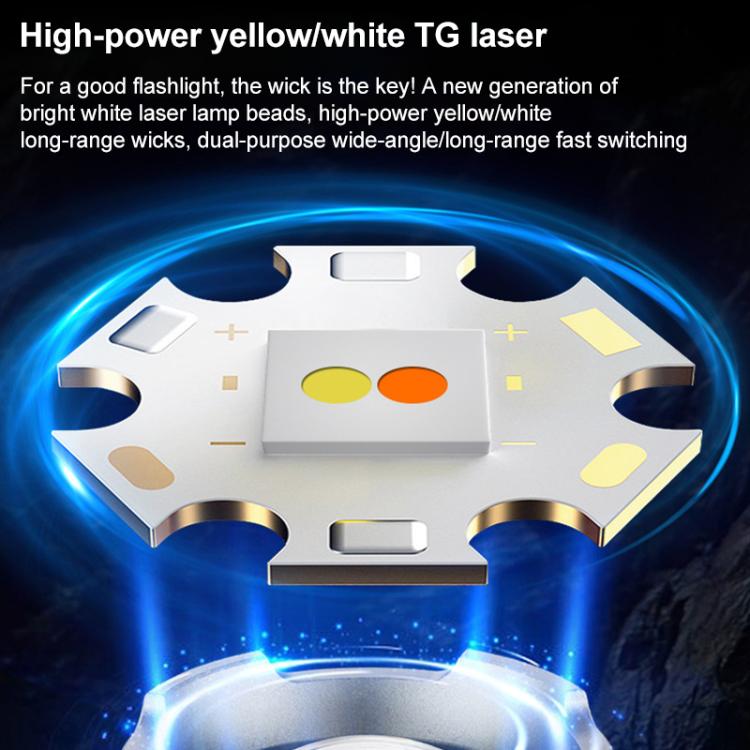 G62 20W White Laser Wick Telescopic Zoom LED Flashlight