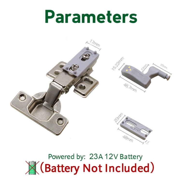 10 PCS 0.3W Universal Inner Hinge LED Sensor lamp Cupboard 3 LEDs Night light Auto ON/OFF Bulb