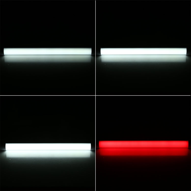 Q34 34cm White + Red USB LED Strip Light Portable 5V 650mA 5500-6500K with Switch