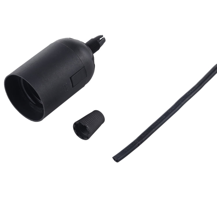 E27 Lamp Socket Base Holder with Electrical Wire Cable, Cable Length: 28cm