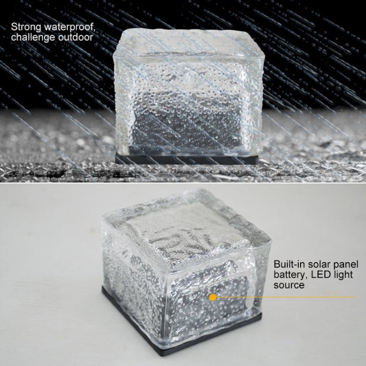 IP68 Waterproof Solar Powered Tempered Glass Outdoor LED Buried Light Garden Decoration Lamp with 0.2W Solar Panel