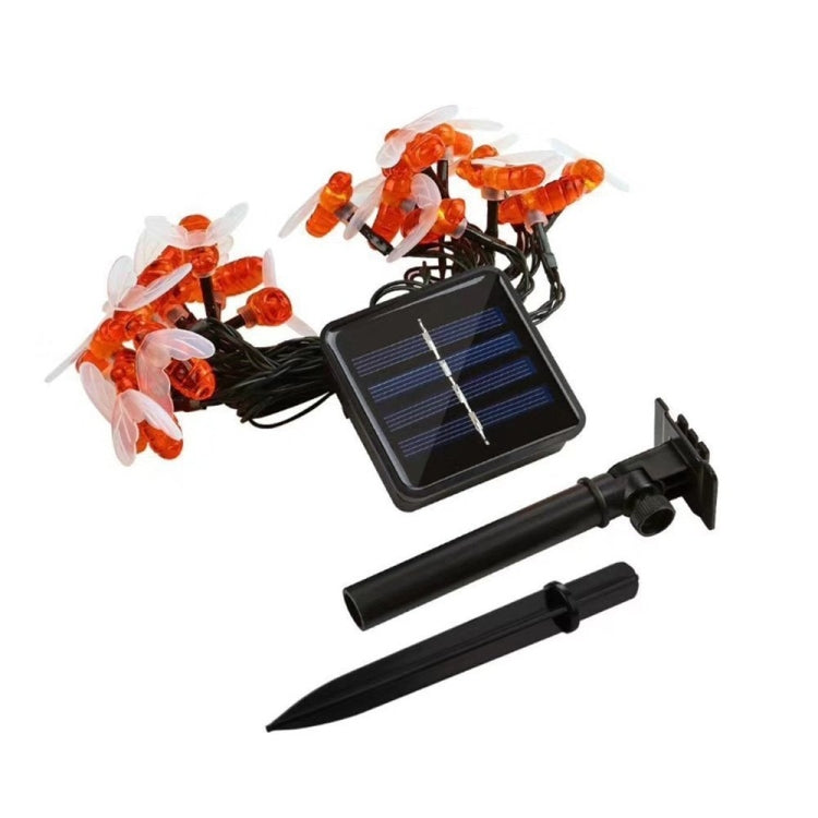 6.5m 30 LEDs Bee Solar Powered Warm White Outdoor Garden Decorative String Light Fairy Lamp with 100mA / 1.2V Solar Panel