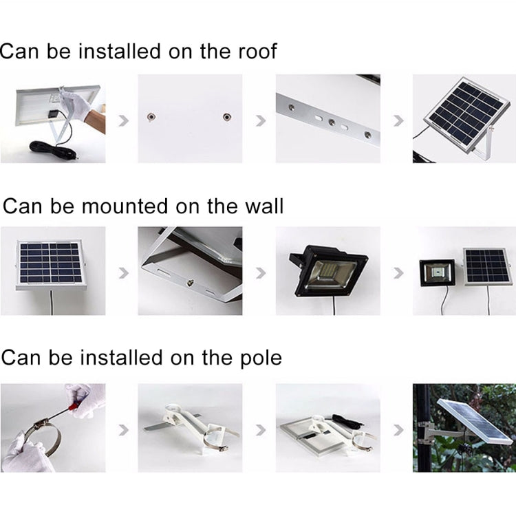 10W 100 LEDs IP67 Waterproof Solar Power Flood Light with Remote Control