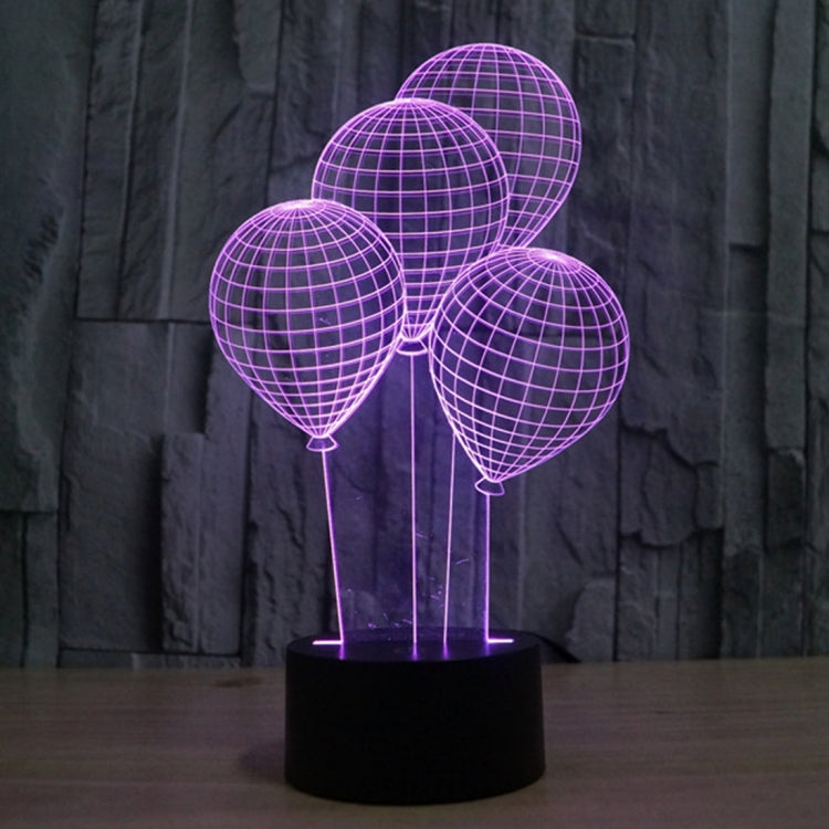 7 Color Discoloration Creative Visual Stereo Lamp Desk Lamp Night Light