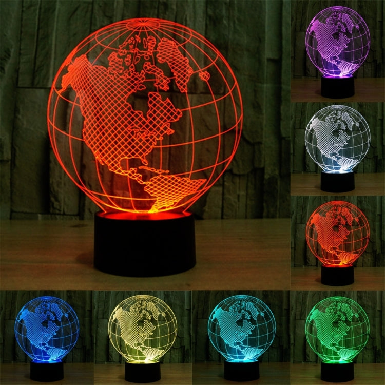 7 Colour Discoloration Creative Visual Stereo Lamp Desk Lamp Night Light