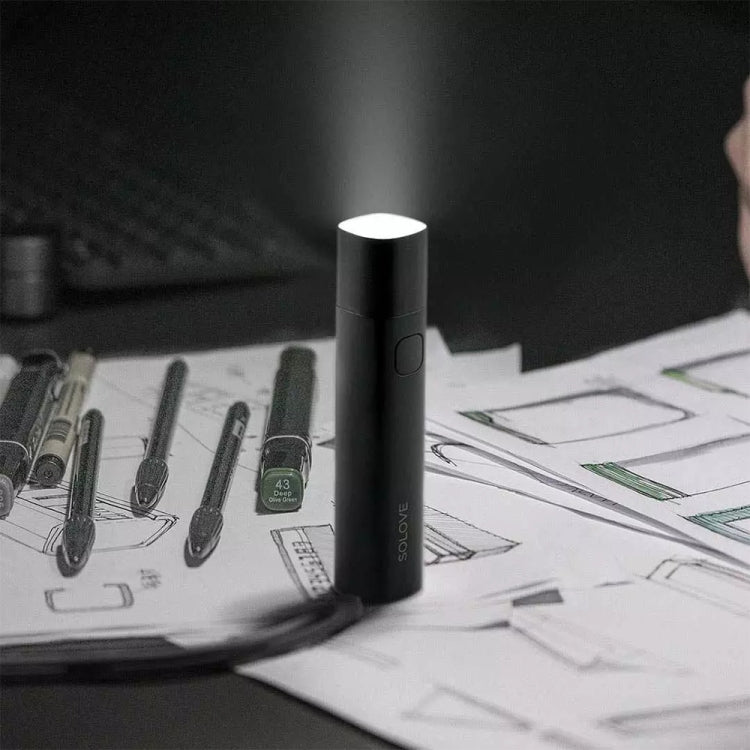 Original Xiaomi Youpin SOLOVE LED Flashlight 3000mAh USB Multi-function Portable Lighting