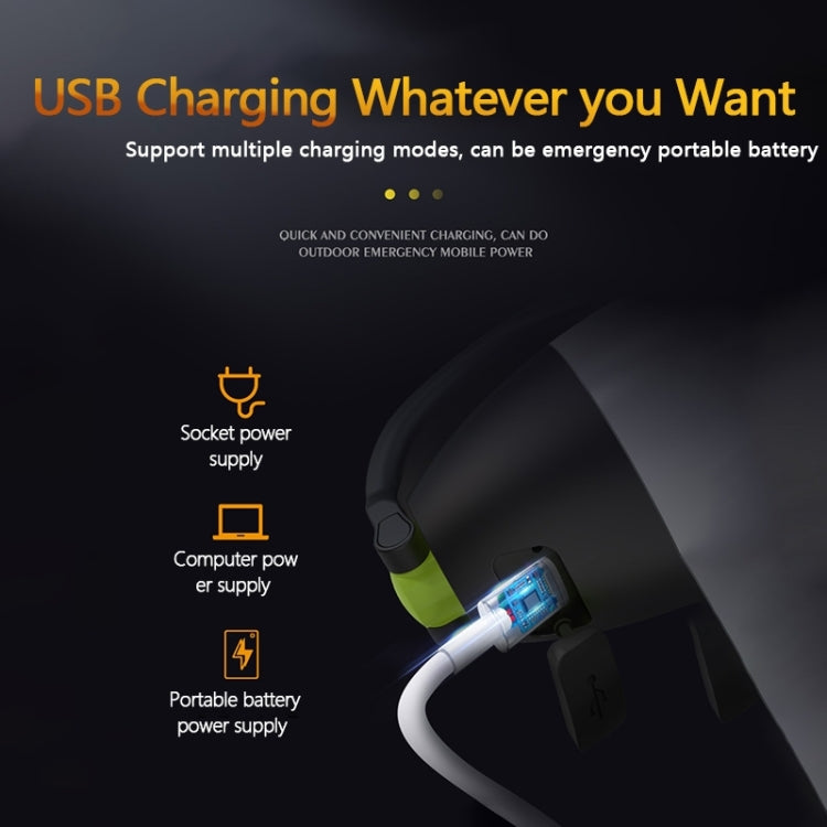 L001 5W USB Charging Hand-held LED Camping Lamp with Power Bank Function(Green)