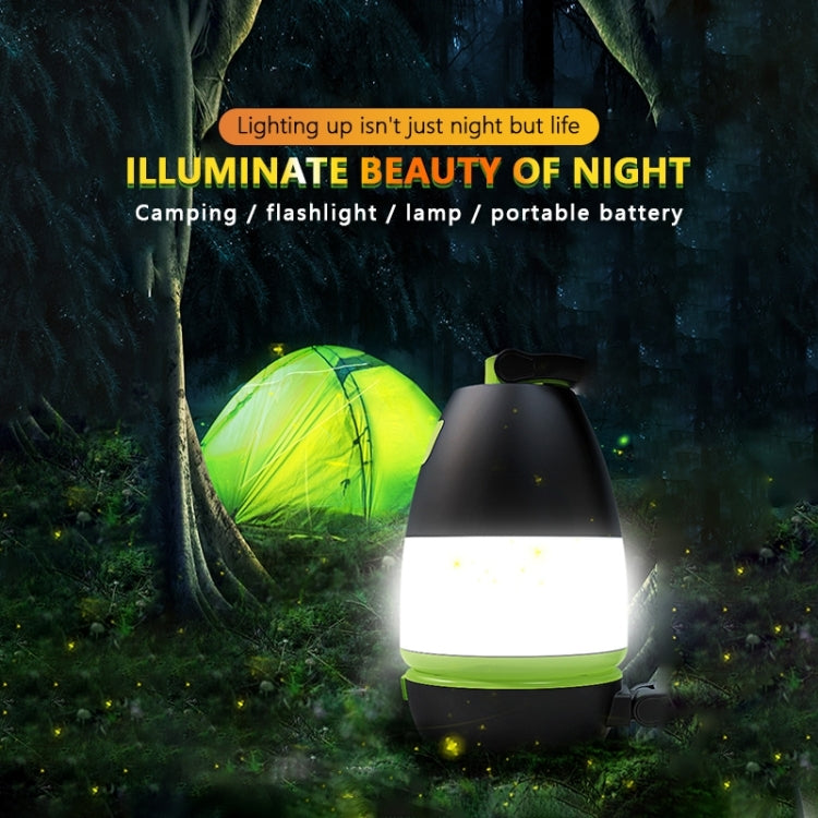 L001 5W USB Charging Hand-held LED Camping Lamp with Power Bank Function(Green)