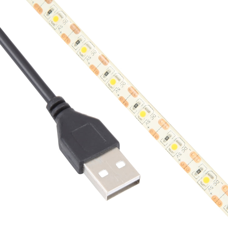 USB 2835 SMD LED Warm Light Waterproof Epoxy Rope Light, DC 5V, Length: 50cm