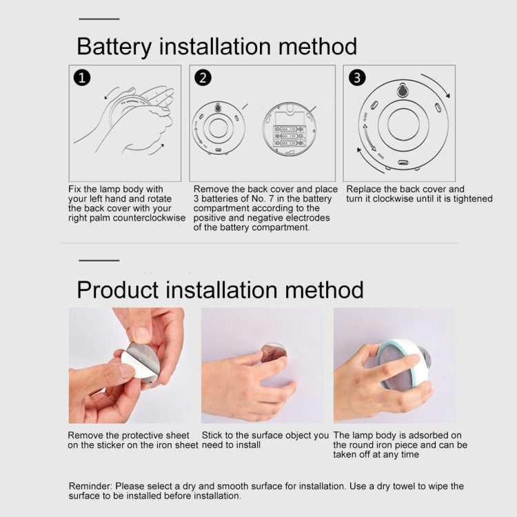 4000K Emergency Light Cabinet Lamp, Sensor Distance: about 3m, DC 4.5V