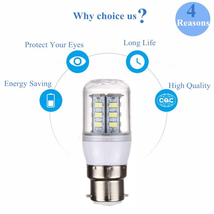 B22 2.5W LED Corn Light 24 LEDs SMD 5730 Bulb, AC 110-220V