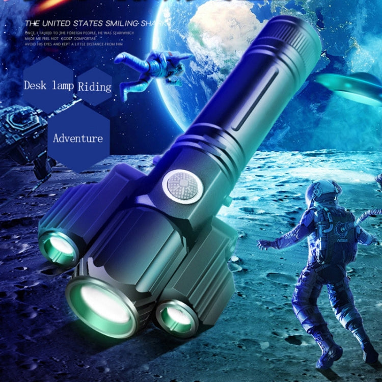 KS-739 USB Charging Waterproof T6+XPE Fixed Focus LED Flashlight with 4-Modes