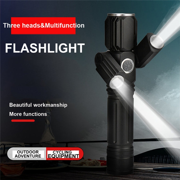 KS-739 USB Charging Waterproof T6+XPE Fixed Focus LED Flashlight with 4-Modes & 18650 lithium battery