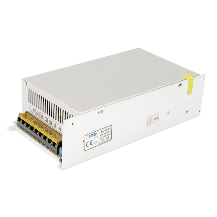 SOMPOM S-480-12 480W 12V 40A Iron Shell Driver LED Light Strip Lighting Monitor Power Supply