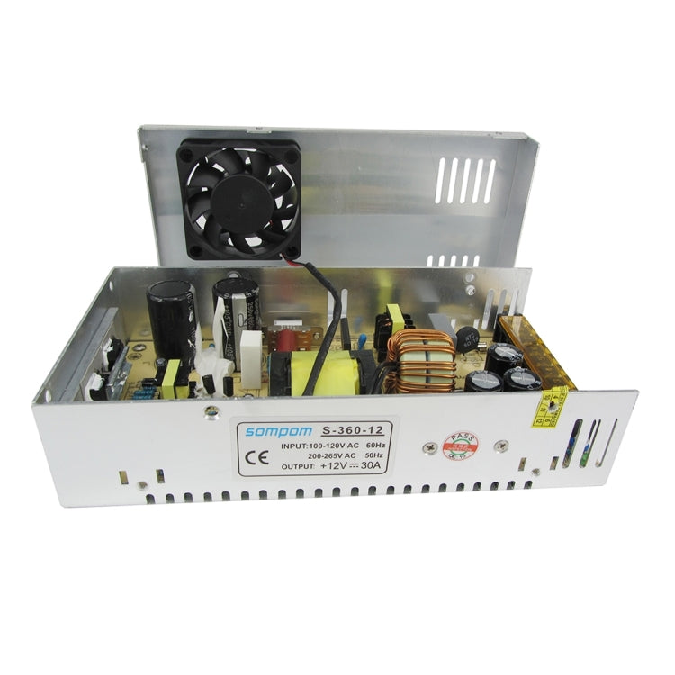 SOMPOM S-360-12 360W 12V 30A Iron Shell Driver LED Light Strip Lighting Monitor Power Supply