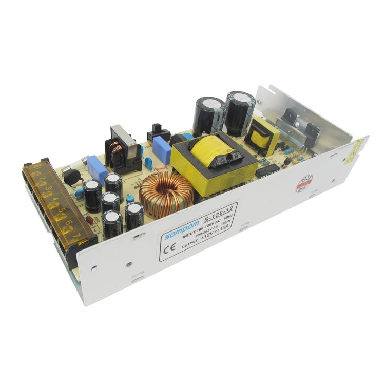 SOMPOM S-120-12 120W 12V 10A Iron Shell Driver LED Light Strip Lighting Monitor Power Supply