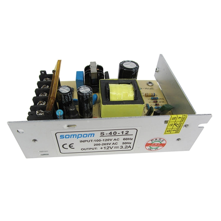 SOMPOM S-40-12 40W 12V 3.2A Iron Shell Driver LED Light Strip Lighting Monitor Power Supply
