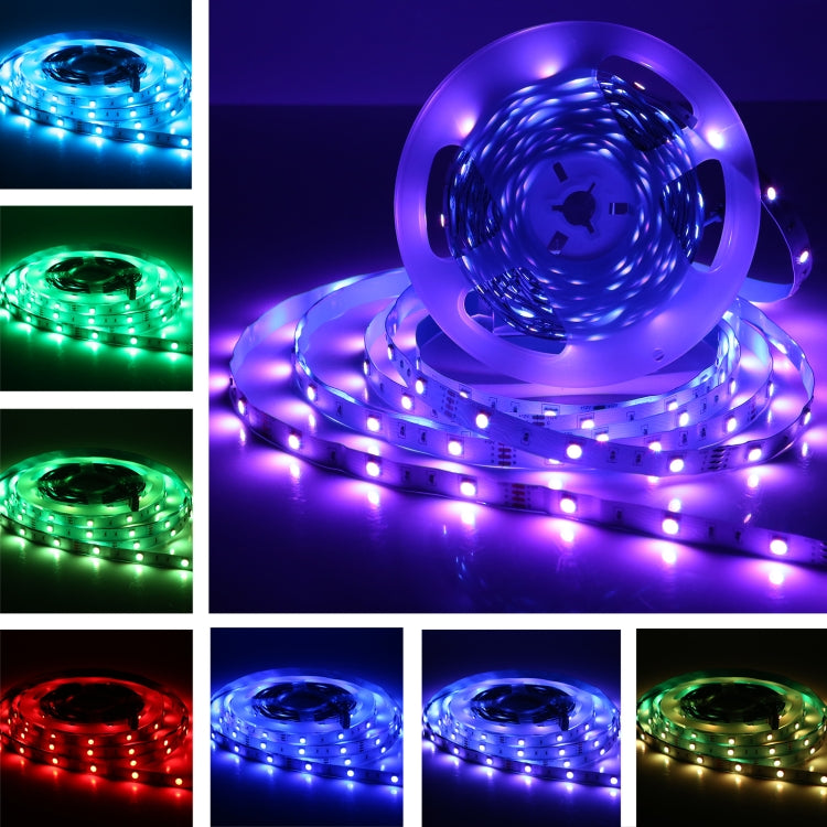 20m 600 LEDs SMD 5050 IP44 Waterproof RGB Light Strip with 24-keys Bluetooth + Music Remote Control, EU Plug