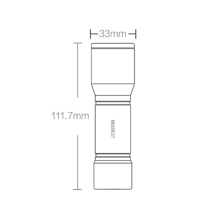 Original Xiaomi Youpin BEEBEST Portable Flashlight，Support Three-gear Mode