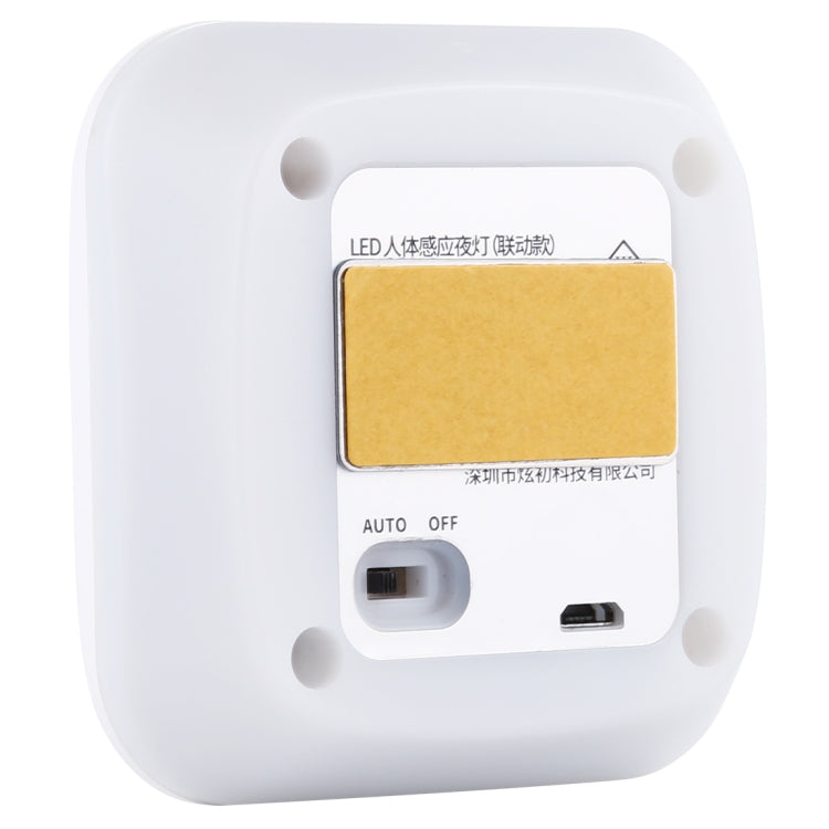 CL053 LED Square Human Body Sensor Light, Style: Linkage