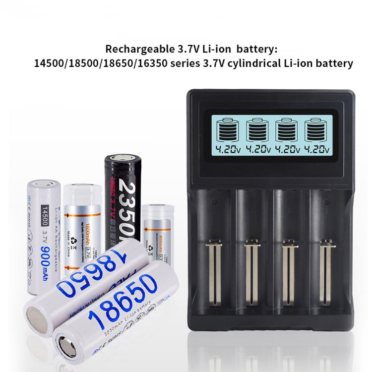 Micro USB 4 Slot Battery Charger for 3.7V Lithium-ion Battery, with LCD Display