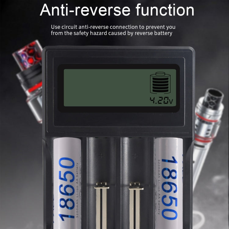 Micro USB 4 Slot Battery Charger for 3.7V Lithium-ion Battery, with LCD Display