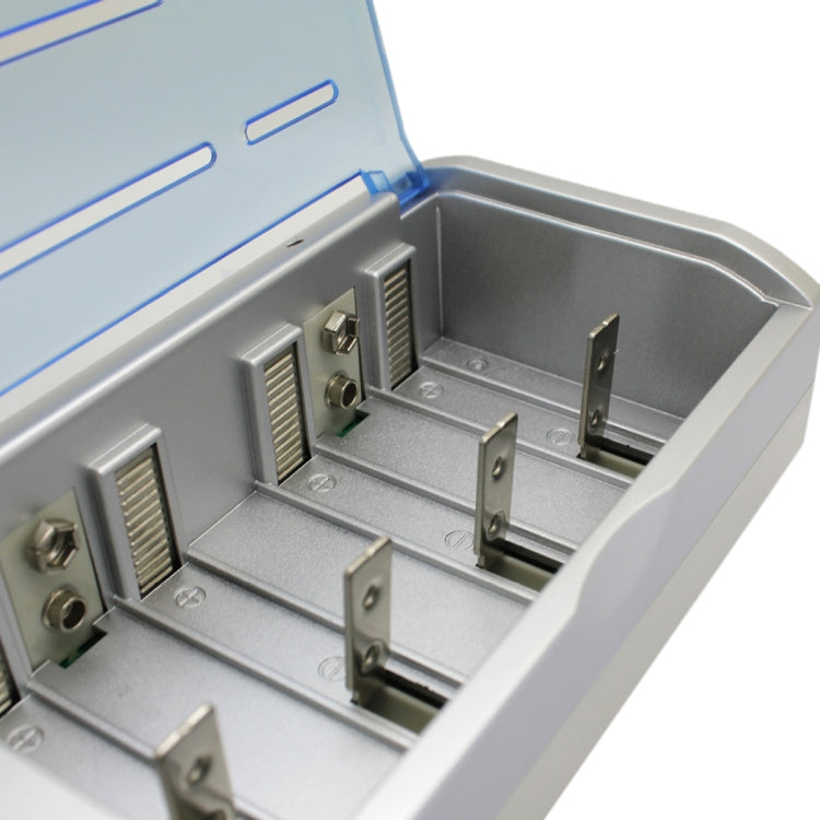 AC 100-240V 4 Slot Battery Charger for AA & AAA & C / D Size Battery, with LCD Display, EU Plug