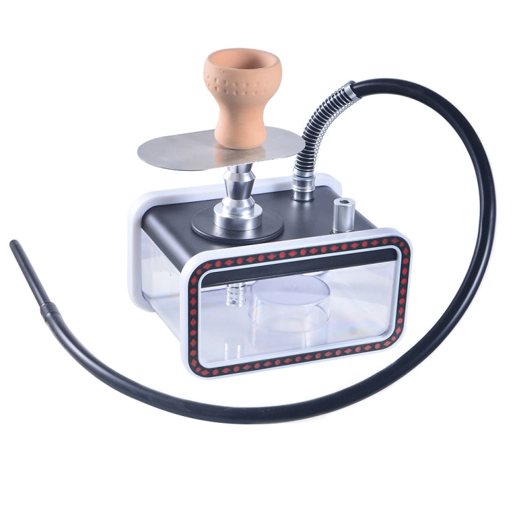 22528-YZH Acrylic Double Pipe Hookah Set