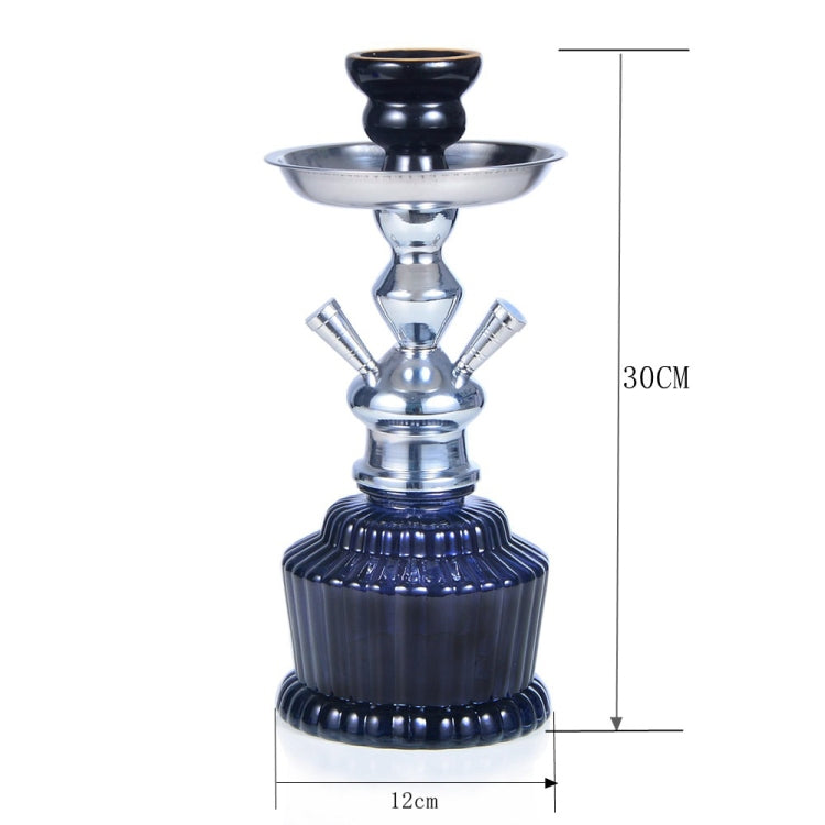 010-30 Double Tube Glass Iron Cage Hookah