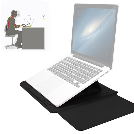 4 in 1 Universal Waterproof PU Leather Laptop Liner Bag with Handle & Stand & Pen Holder + 2 Winders + Mouse Bag + Charger Bag Set for 11/12 inch laptops, 11 / 12 inch, 11/12 inch