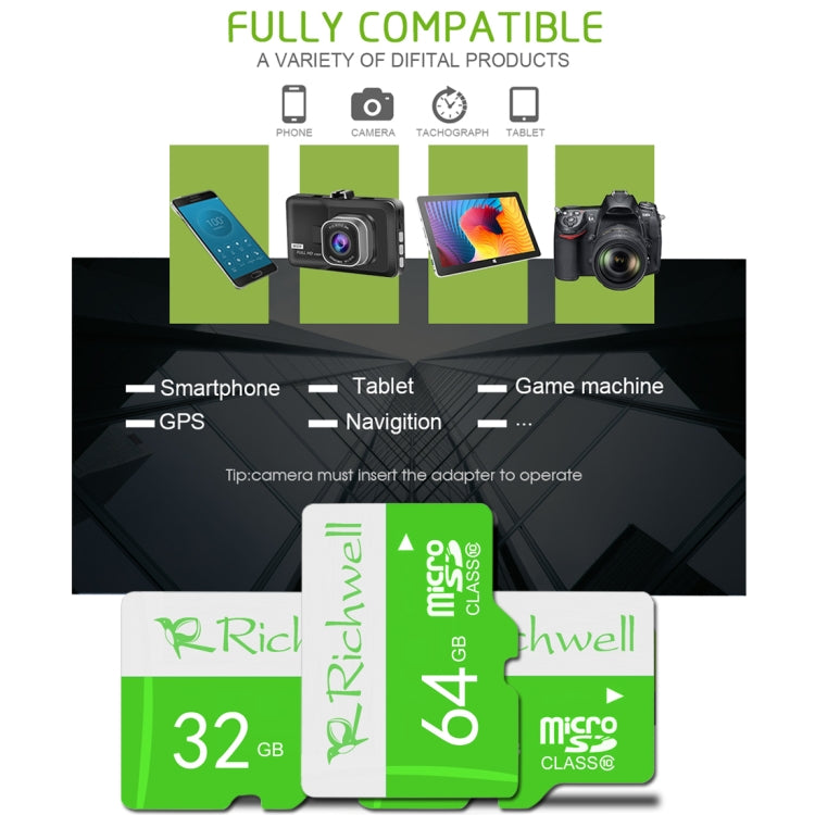 Richwell 64GB High Speed Class 10 Micro SD(TF) Memory Card