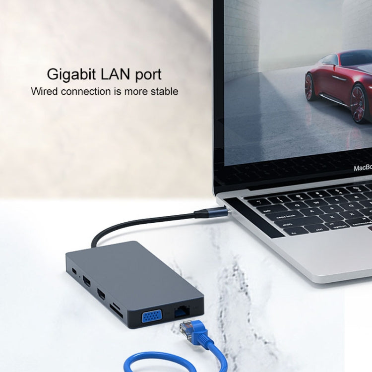 Blueendless 12 In 1 Multi-function Type-C / USB-C HUB Expansion Dock