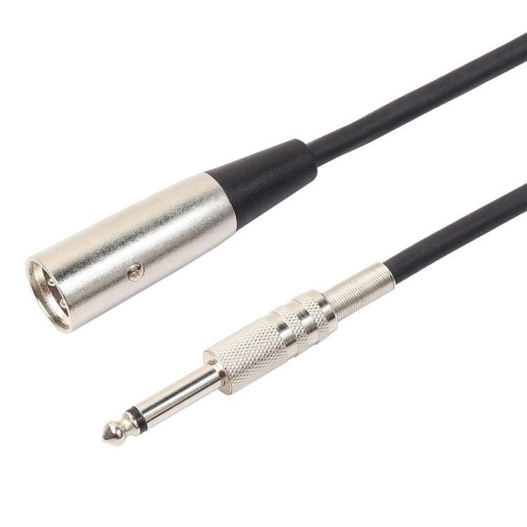 3-Pin Male to 1/4 inch (6.35mm) Mono Shielded Microphone Audio Cord Cable