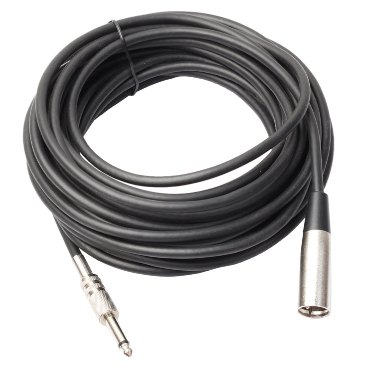 3-Pin Male to 1/4 inch (6.35mm) Mono Shielded Microphone Audio Cord Cable