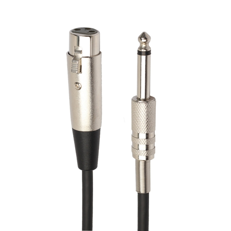30cm XLR 3-Pin Female to 1/4 inch (6.35mm) Male Plug Stereo TRS Microphone Audio Cord Cable