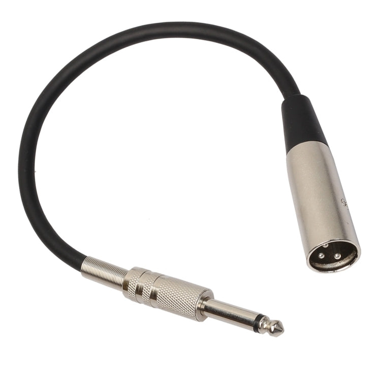 30cm XLR 3-Pin Male to 1/4 inch (6.35mm) XLR Female Plug Stereo Microphone Audio Cord Cable