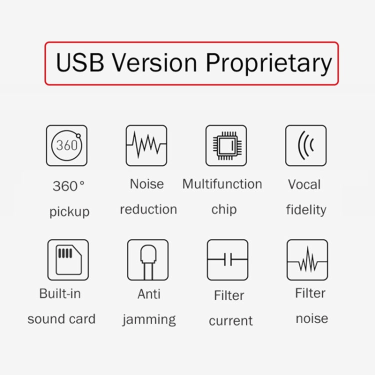 Compatible with PC / Mac for Live Broadcast, Show, KTV, etc., BK USB Port/Red, BK USB Port/White, BK USB Port/Black